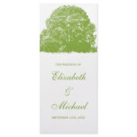 Green Oak Tree Fall Wedding Program