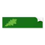 Green Oak Tree Leaf. Vector Art Image. Custom bumper stickers
