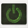 Green ON symbol Mouse Pad