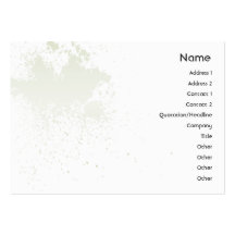 Green On White Splatter - Chubby Business Card Template