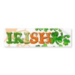 Green Orange White Irish Shamrock Bumper Sticker bumper stickers