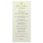 Green Orchid Wedding Program rack cards
