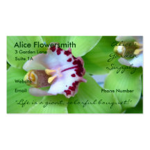 Green Orchids business cards