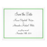 Green Outline Save the Date Announcements