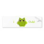 Green Owl Bumper Stickers
