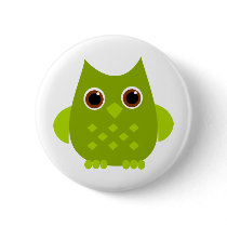 Green Owl Pins
