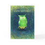 Green Owl Greeting Card(customisable)