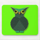 Green Owl Mousepad