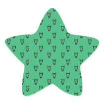 Green owl pattern