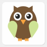 Green Owl Sticker