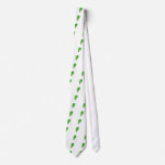 green P monogram ties