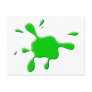 Green Paint Splodge Post Card