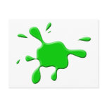 Green Paint Splodge postcards