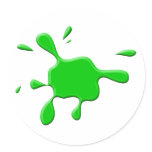 Green Paint Splodge Sticker