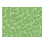 Green Paisley. postcards