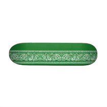 Green Paisley Skateboard Mini