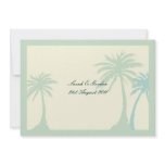 Green Palm Tree Wedding Invitation