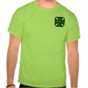 Green Palmetto Tree Iron Cross t-shirts