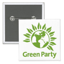Green Party Pinback Buttons