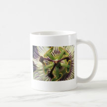 Green Passiflora flowers Coffee Mug
