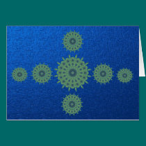 GREEN PATTERN GREETING CARD cards