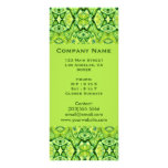 green pattern rack cards