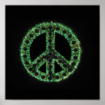 green peace sign canvas print