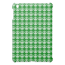 Green peace sign iPad mini cases