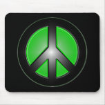 green peace sign mousepads