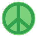 Green Peace Sign Products stickers
