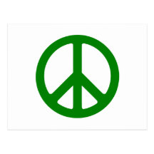 Green Peace Symbol Post Cards