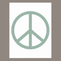 Green Peace Symbol postcards
