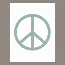 Green Peace Symbol postcards