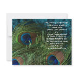 Green Peacock Wedding invitations