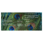 Green Peacock Wedding Program Rack Card Template