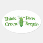 Green Peas Environment  Recycle Sticker