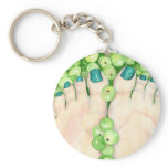 Green Pedicure Keychain