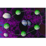Green penta-ring Orbit photo sculptures