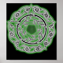 Green pentacle posters