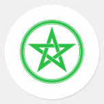 green pentacle sticker