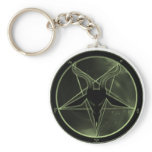 Green Pentagram keychains