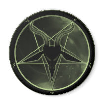 Green Pentagram Fridge Magnet