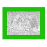 green photo template postcard