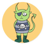 Green Pirate Monster stickers