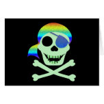 Green Pirate Skull Cards