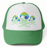 Green Pirate Skull Hats