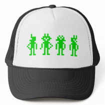 green pixel robots casquette de camionneur