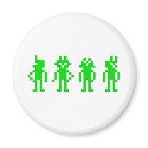 green pixel robots aimants pour réfrigérateur