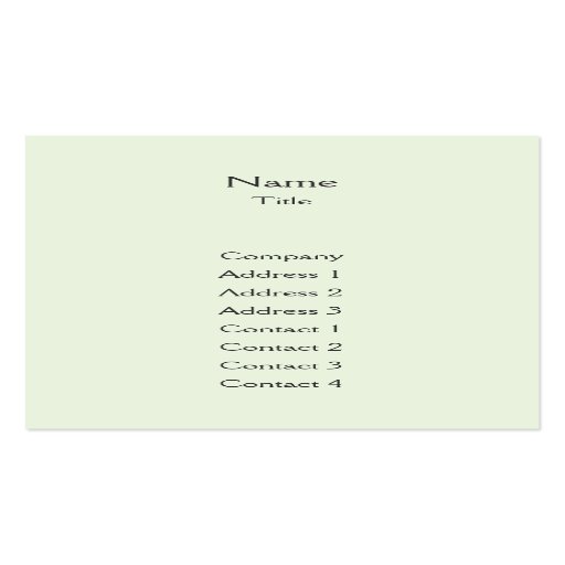 Green Plain Vertical - Business Business Card Templates