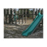 Green Playground slide, wood jungle gym Post Card